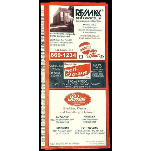 Loveland Colorado 24th Edition Map 2003 Ephemera Travel Trip Vacation Tourism - Picture 3 of 4